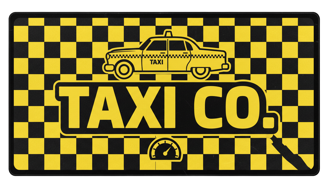 fake taxi logo png PNG transparent background