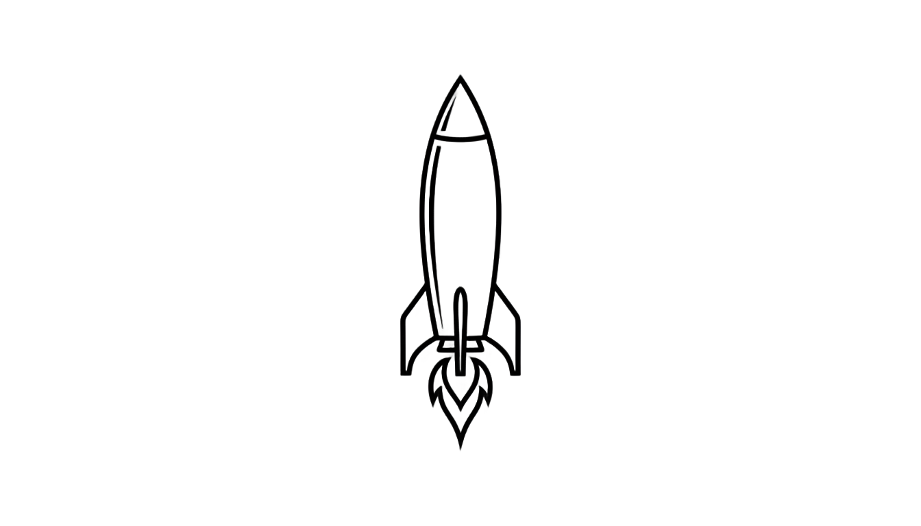 rocket outline png PNG transparent background
