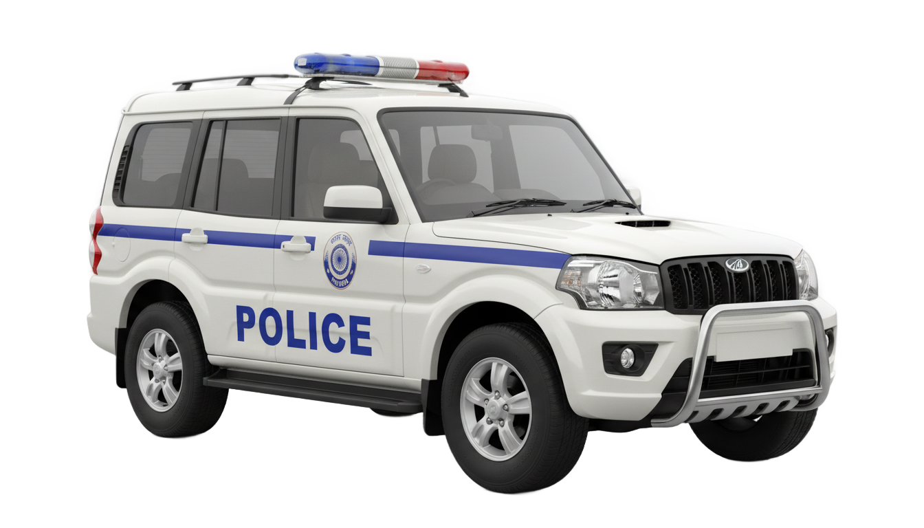 indian police car png PNG transparent background