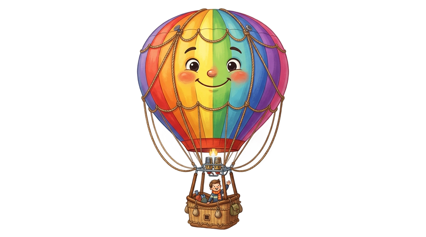 cute hot air balloon png PNG transparent background