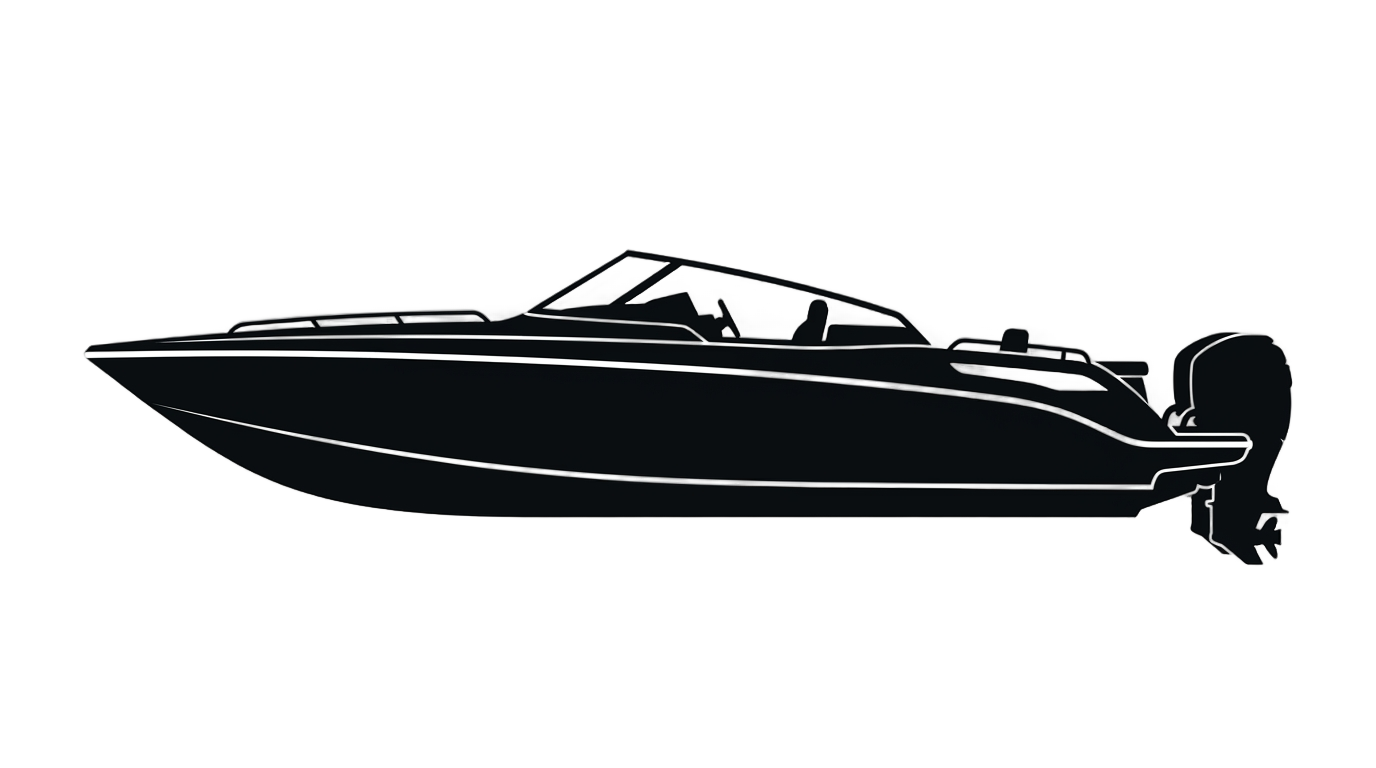 speed boat silhouette png PNG transparent background