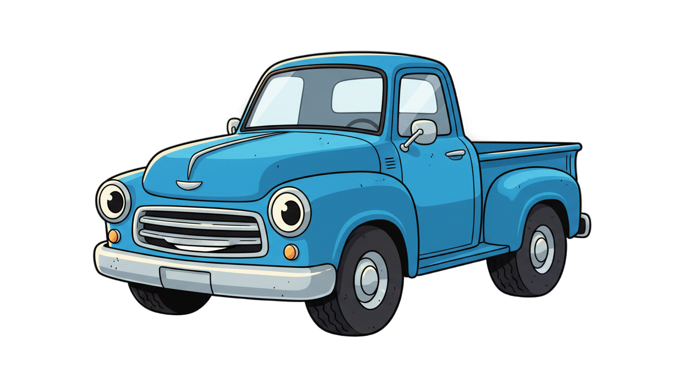 little blue truck png PNG transparent background