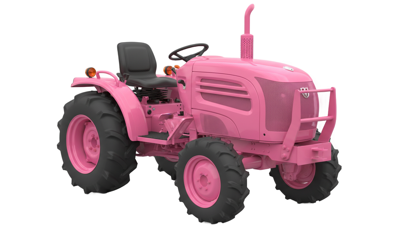 pink tractor png PNG transparent background