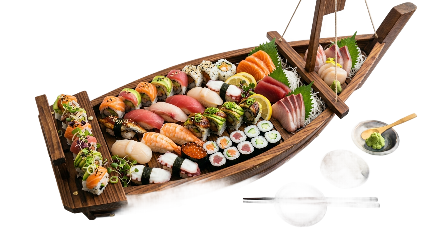 sushi boat png PNG transparent background