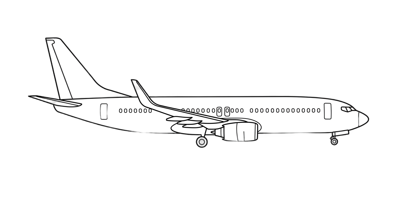 airplane line art png PNG transparent background