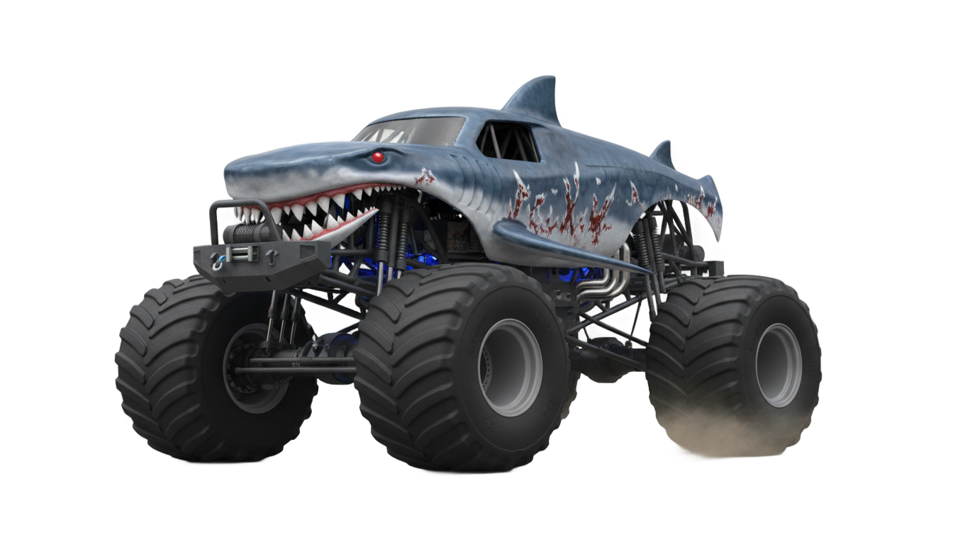 megalodon monster truck png PNG transparent background