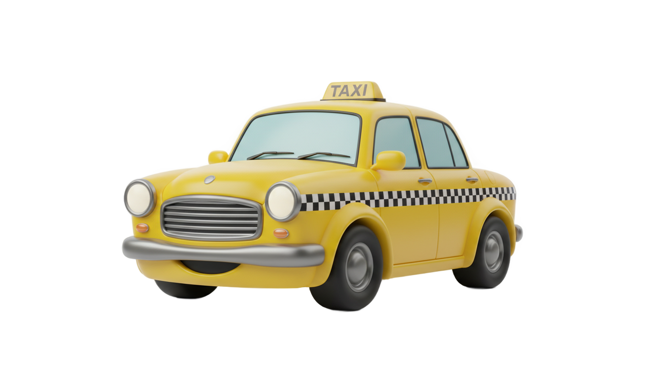 taxi illustration png PNG transparent background