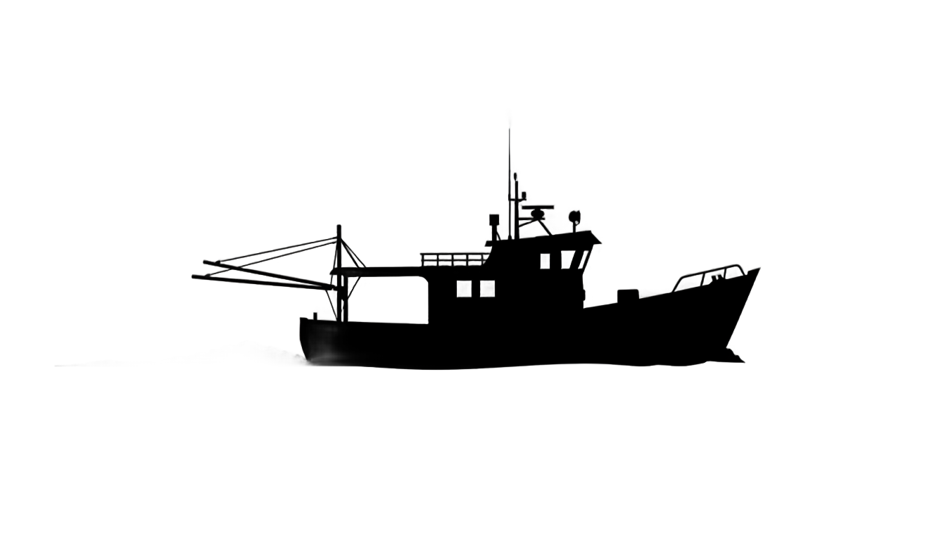 fishing boat silhouette png PNG transparent background