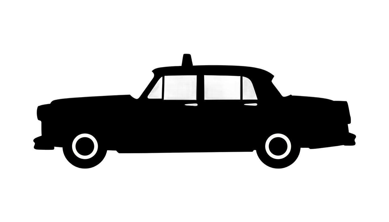 taxi silhouette png PNG transparent background