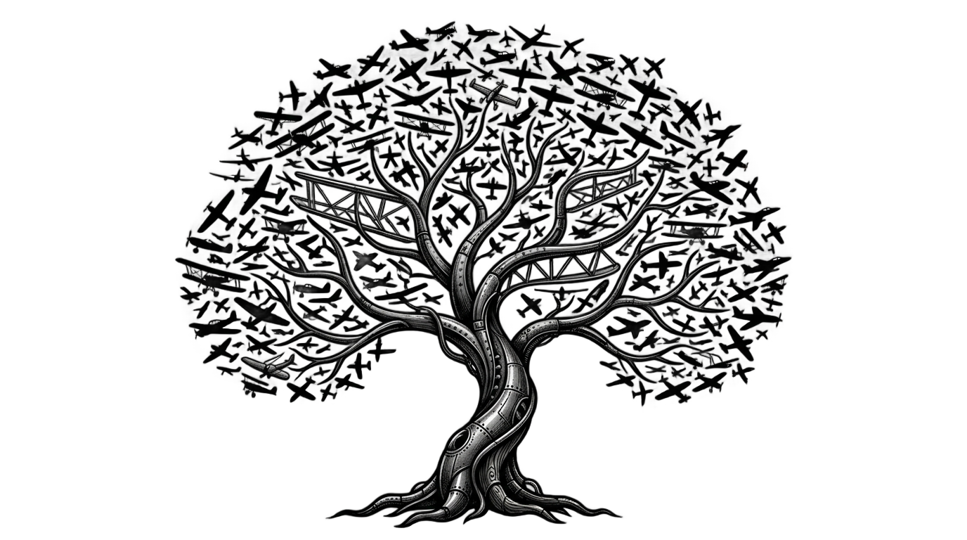 airplane png tree PNG transparent background
