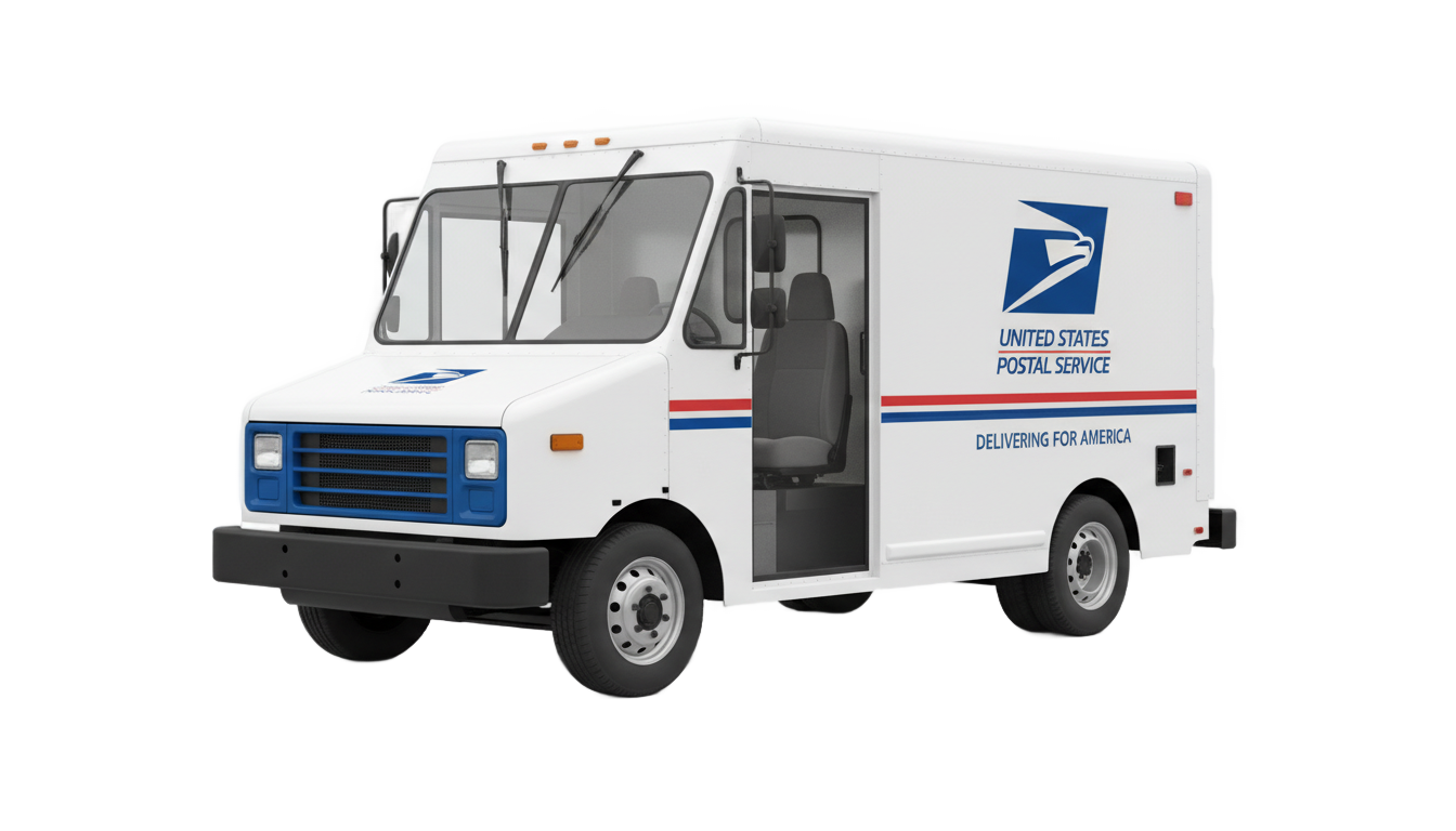 usps truck png PNG transparent background