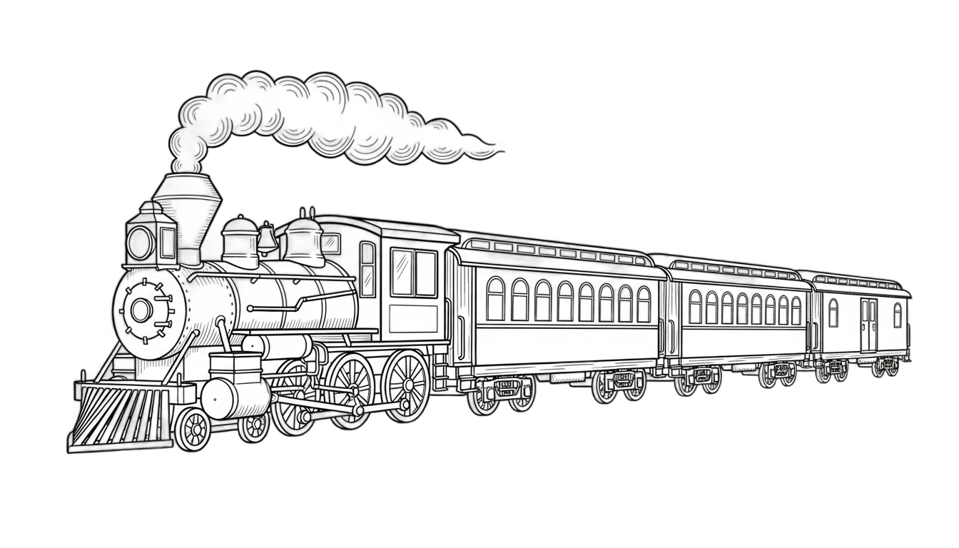 train clipart black and white png PNG transparent background
