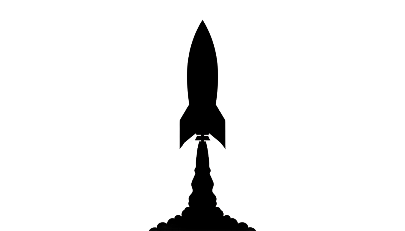 rocket silhouette png PNG transparent background