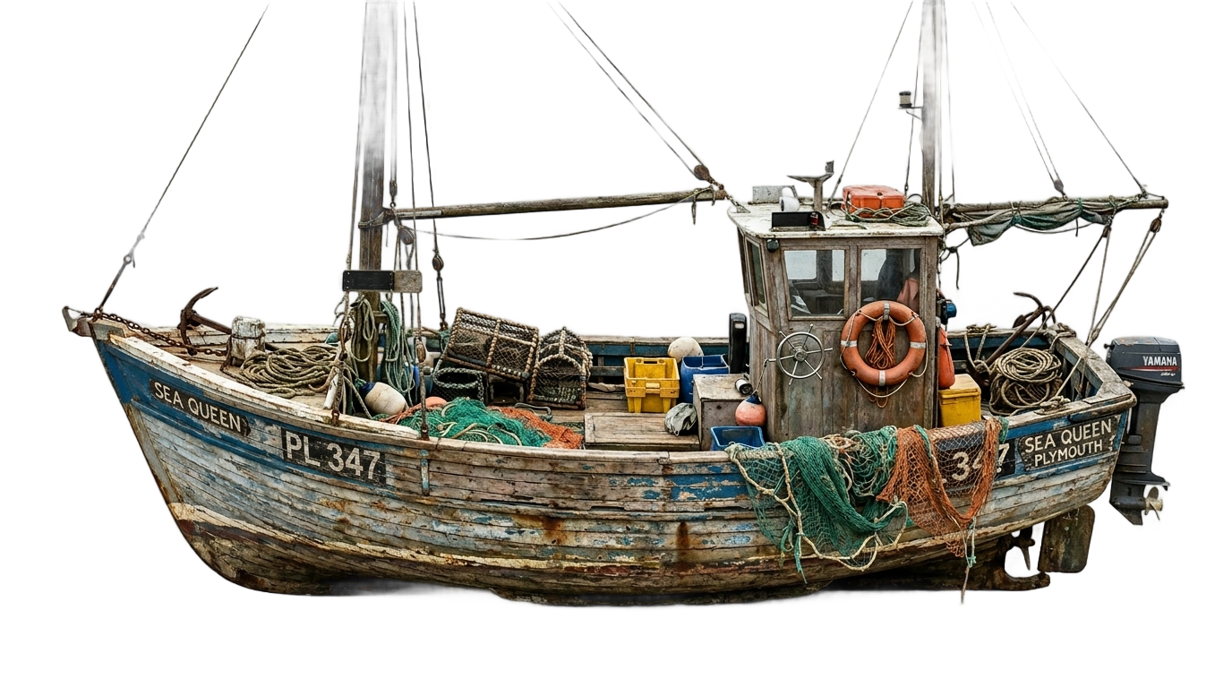 small fishing boat png PNG transparent background