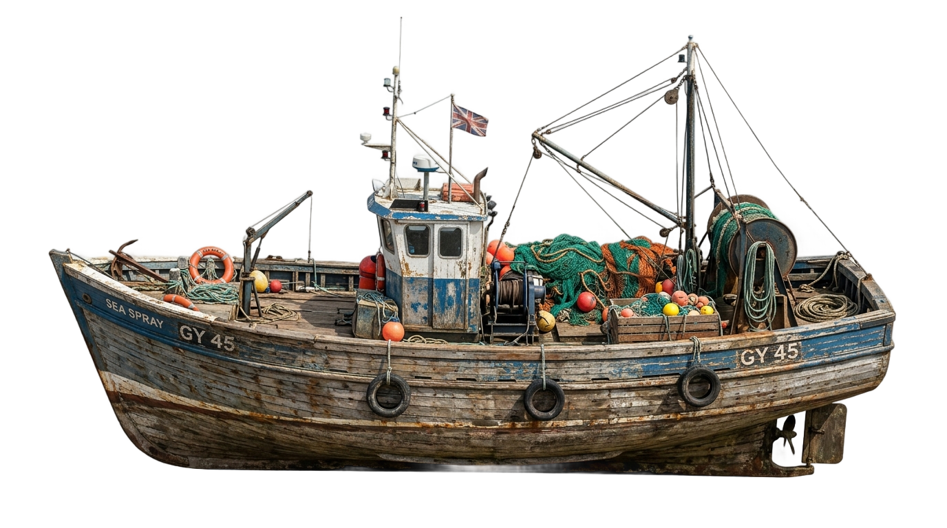 small fishing boat png PNG transparent background