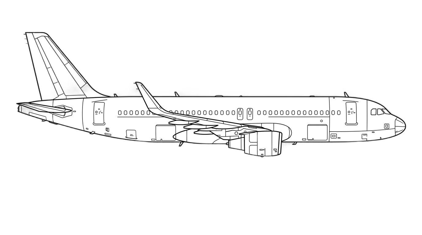 airplane line drawing png PNG transparent background
