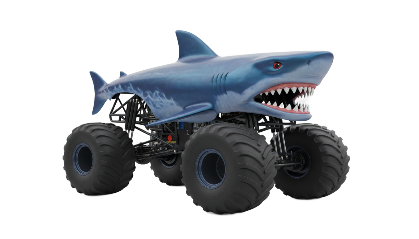 megalodon truck png PNG transparent background