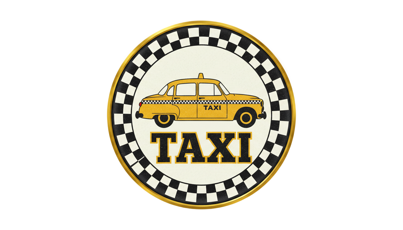 taxi service logo png PNG transparent background
