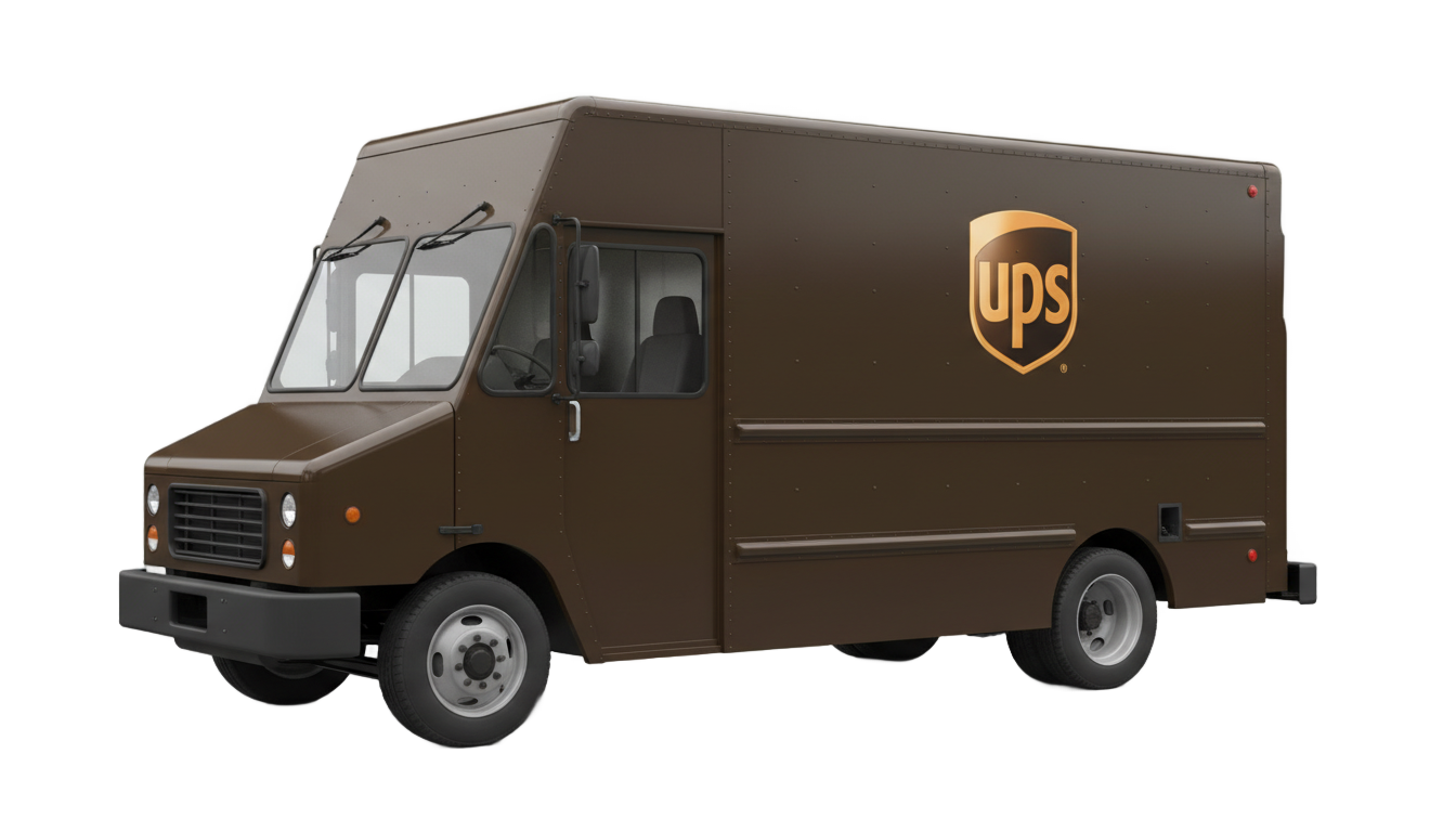 ups truck png PNG transparent background