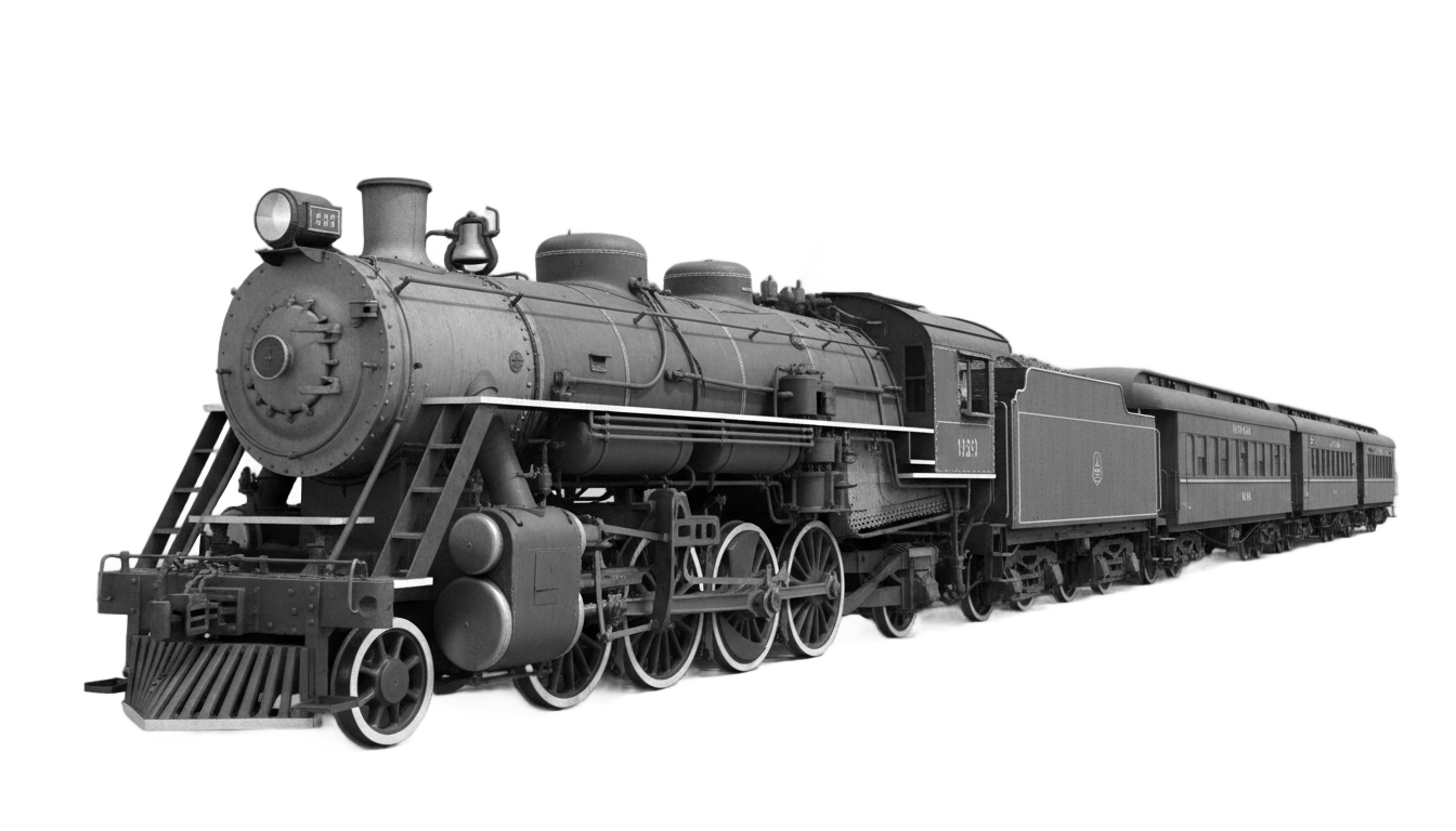 train black and white png PNG transparent background