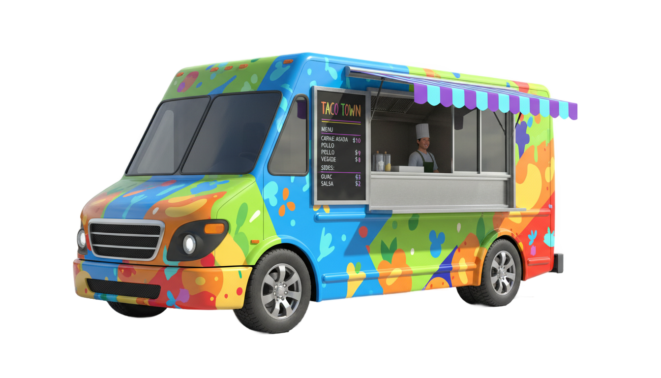 food truck png PNG transparent background