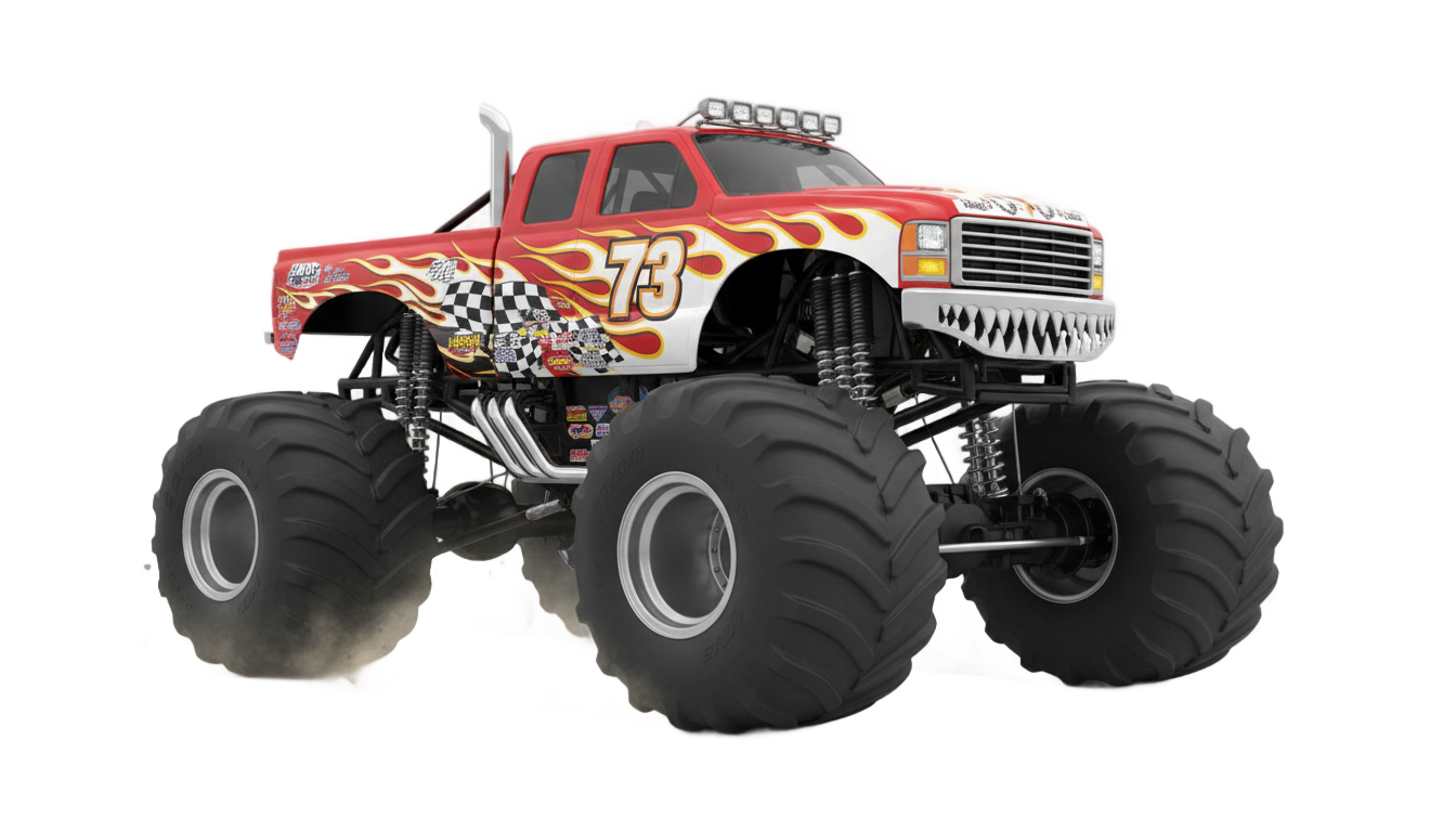 red monster truck png PNG transparent background