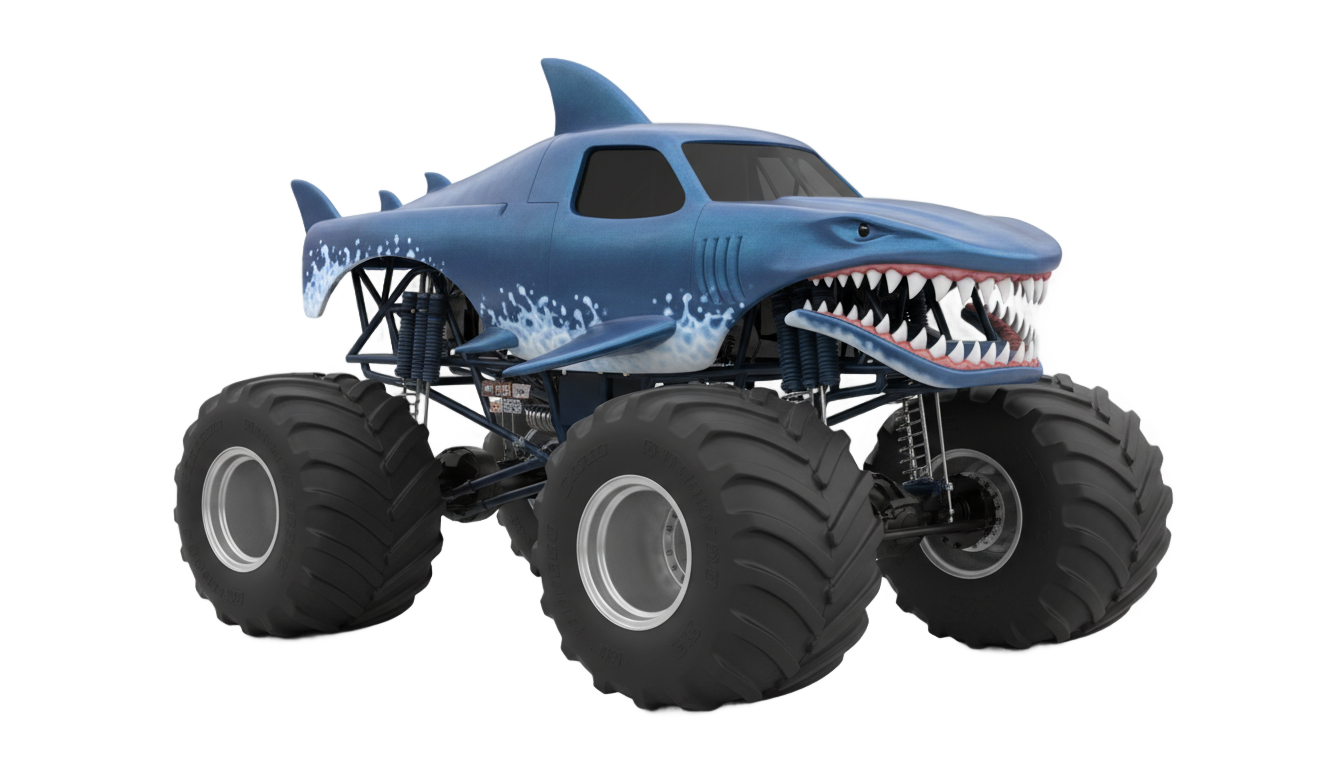 megalodon truck png PNG transparent background