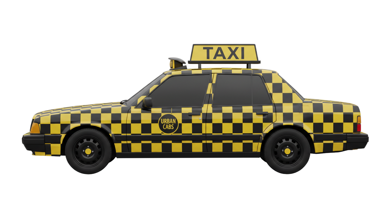 fake taxi png PNG transparent background