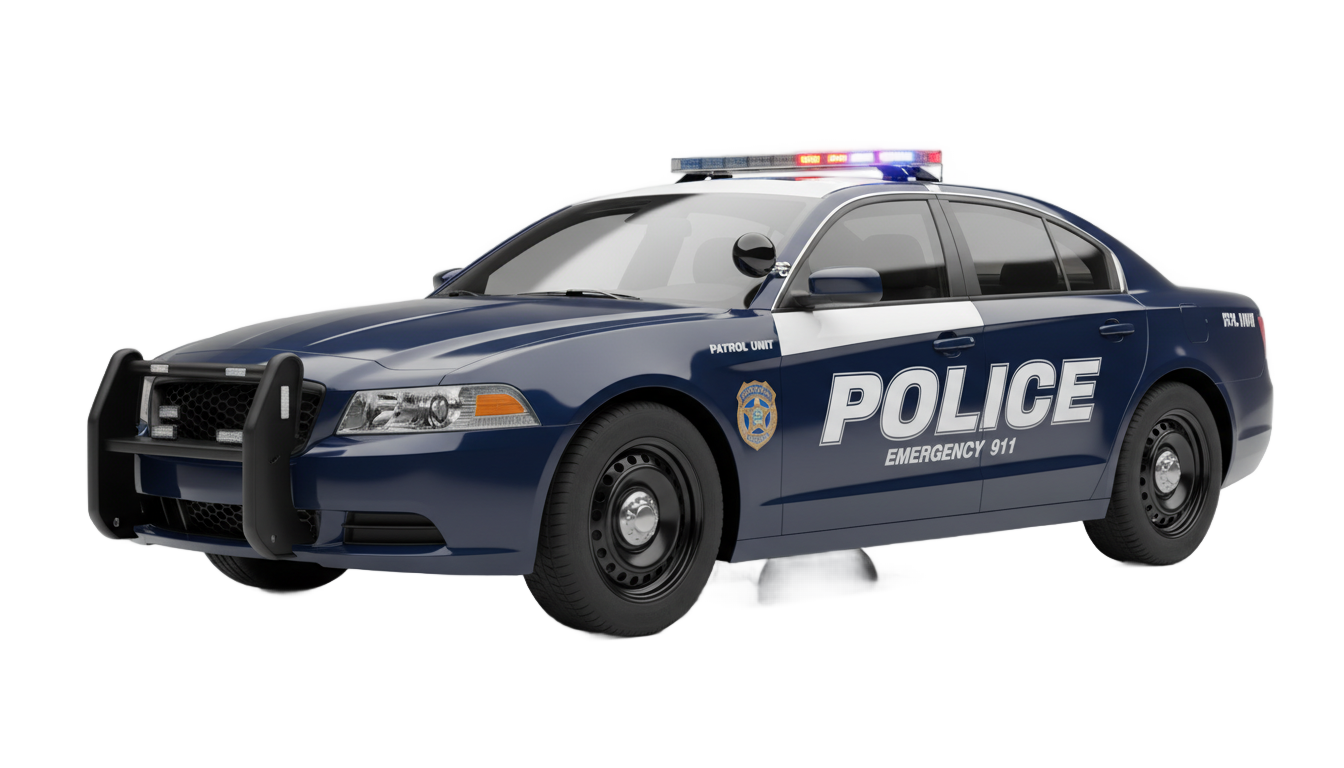 police car illustration png PNG transparent background
