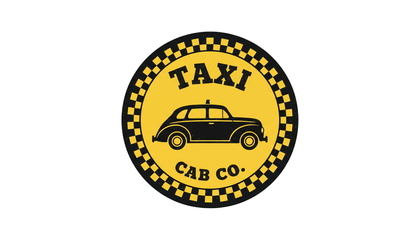 taxi service logo png PNG transparent background
