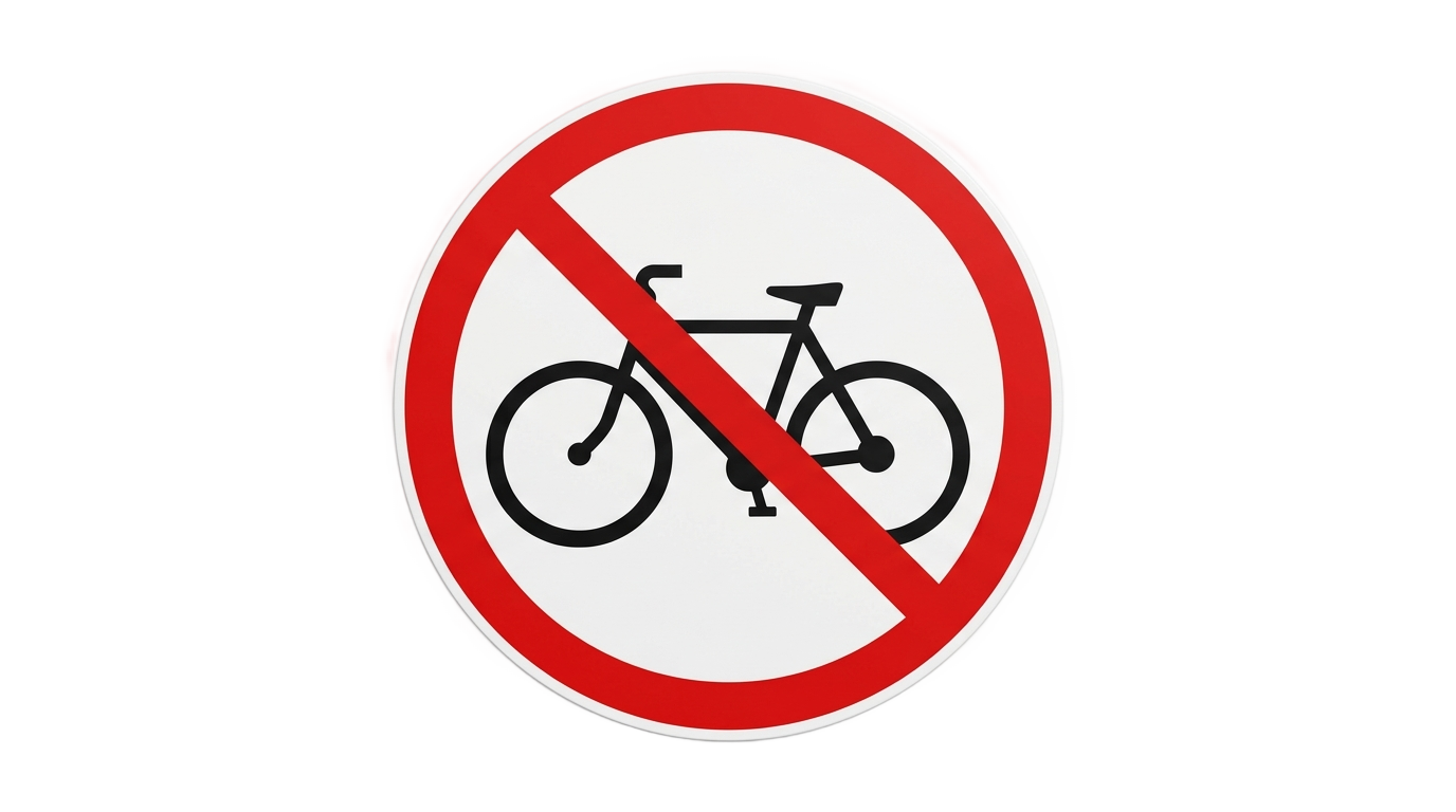 no bicycle sign png PNG transparent background