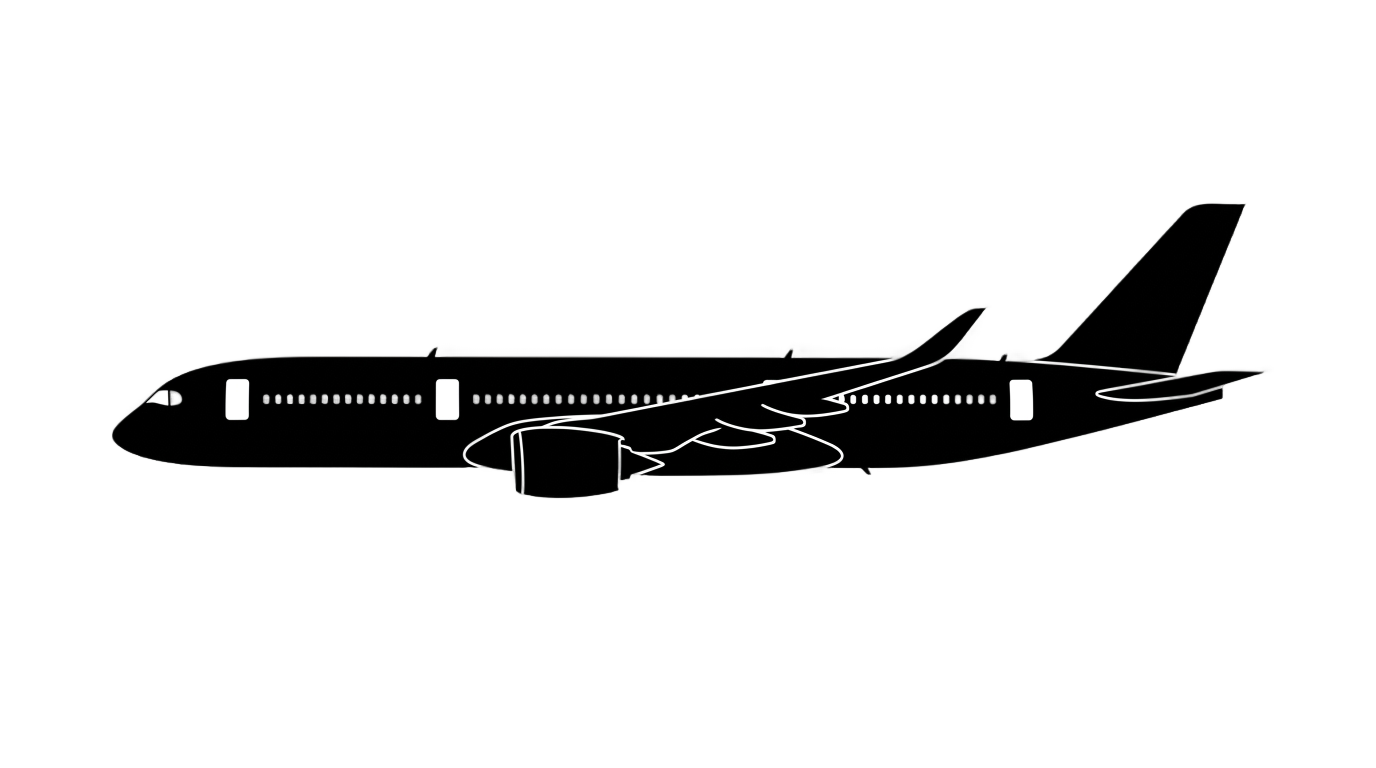 airplane png black and white PNG transparent background