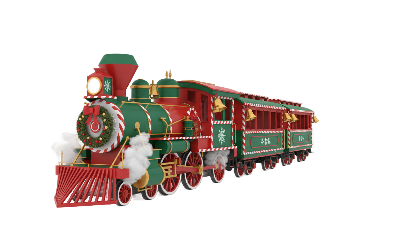 christmas train clipart png PNG transparent background