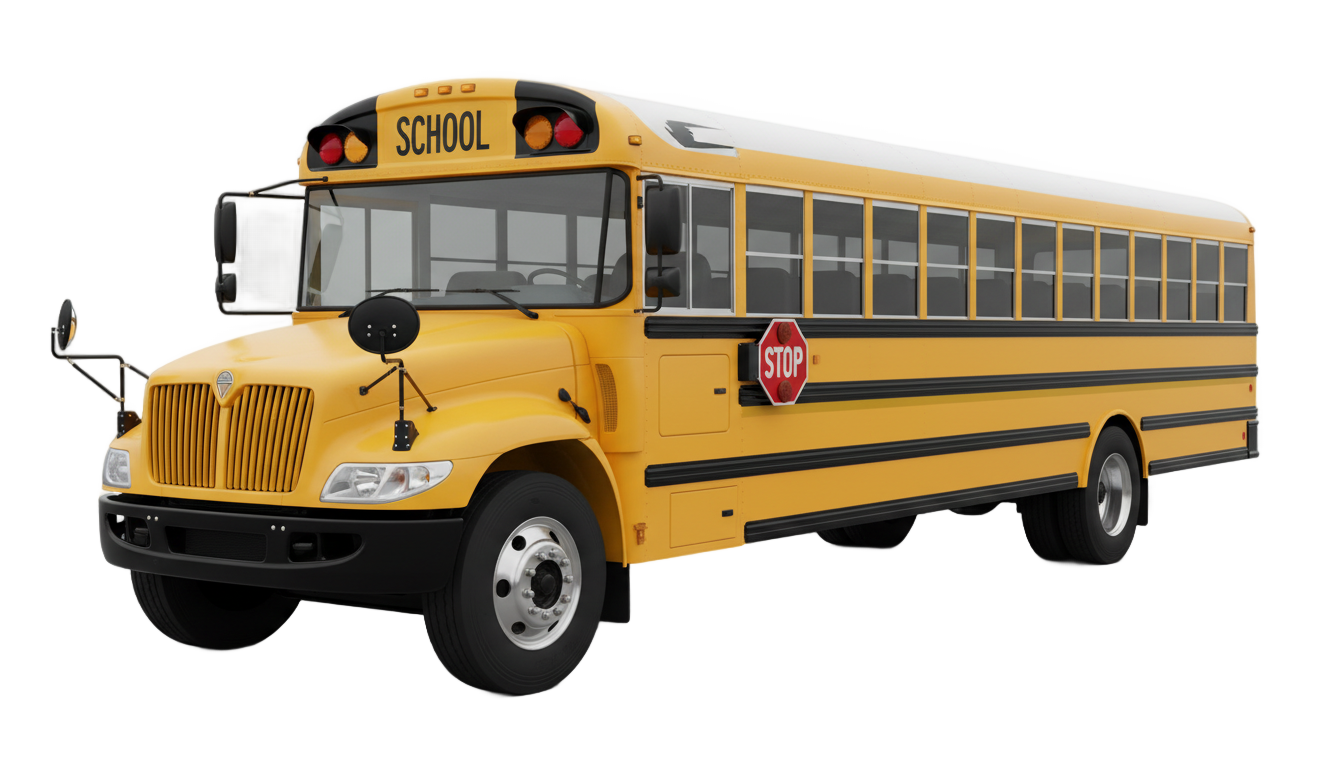 yellow bus png PNG transparent background