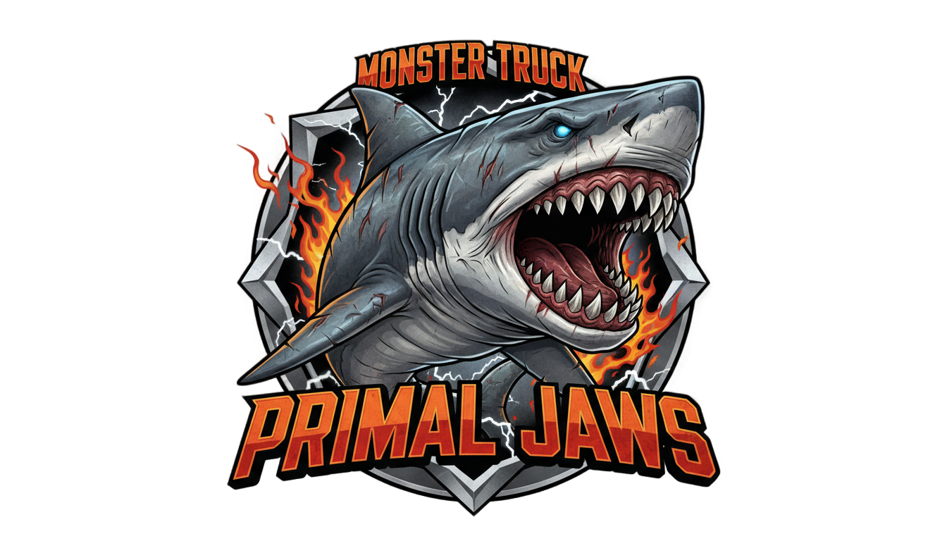 megalodon monster truck logo png PNG transparent background