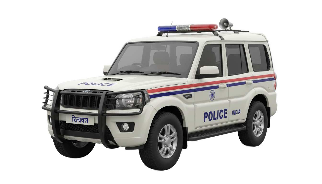 indian police car png PNG transparent background