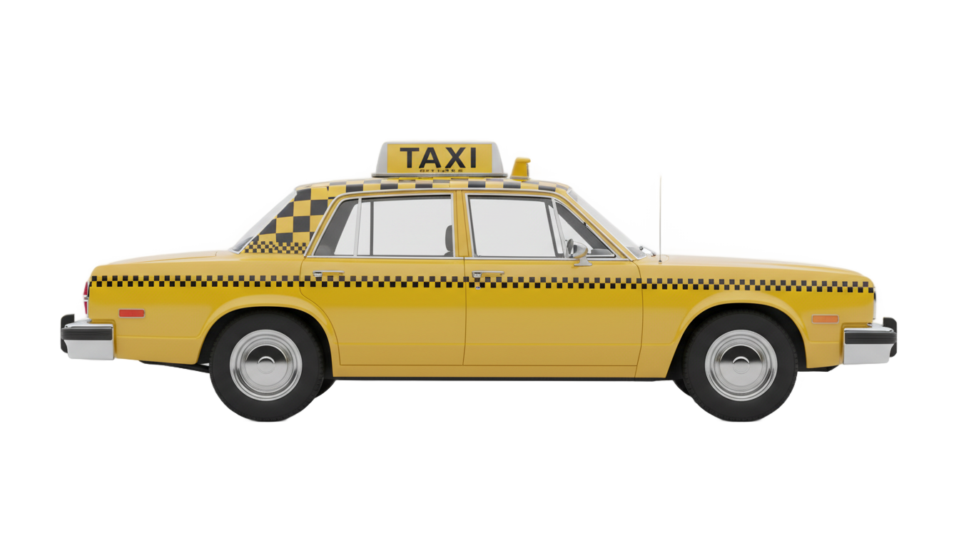 fake taxi png PNG transparent background