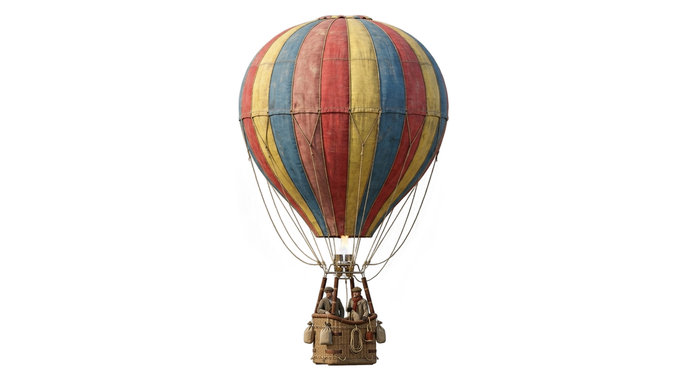 vintage hot air balloon png PNG transparent background