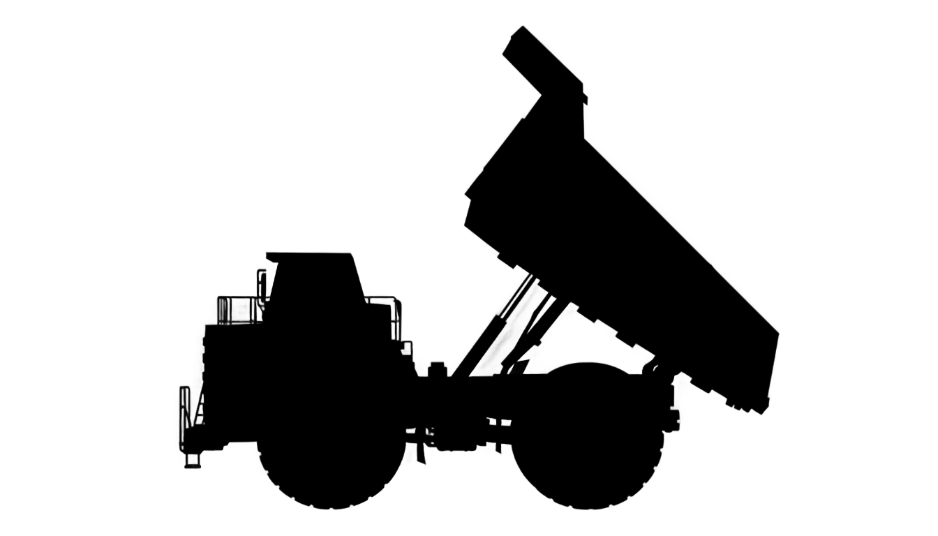 dump truck silhouette png PNG transparent background