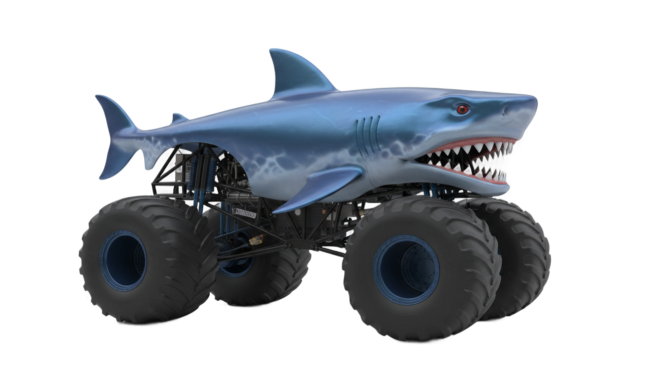 megalodon truck png PNG transparent background