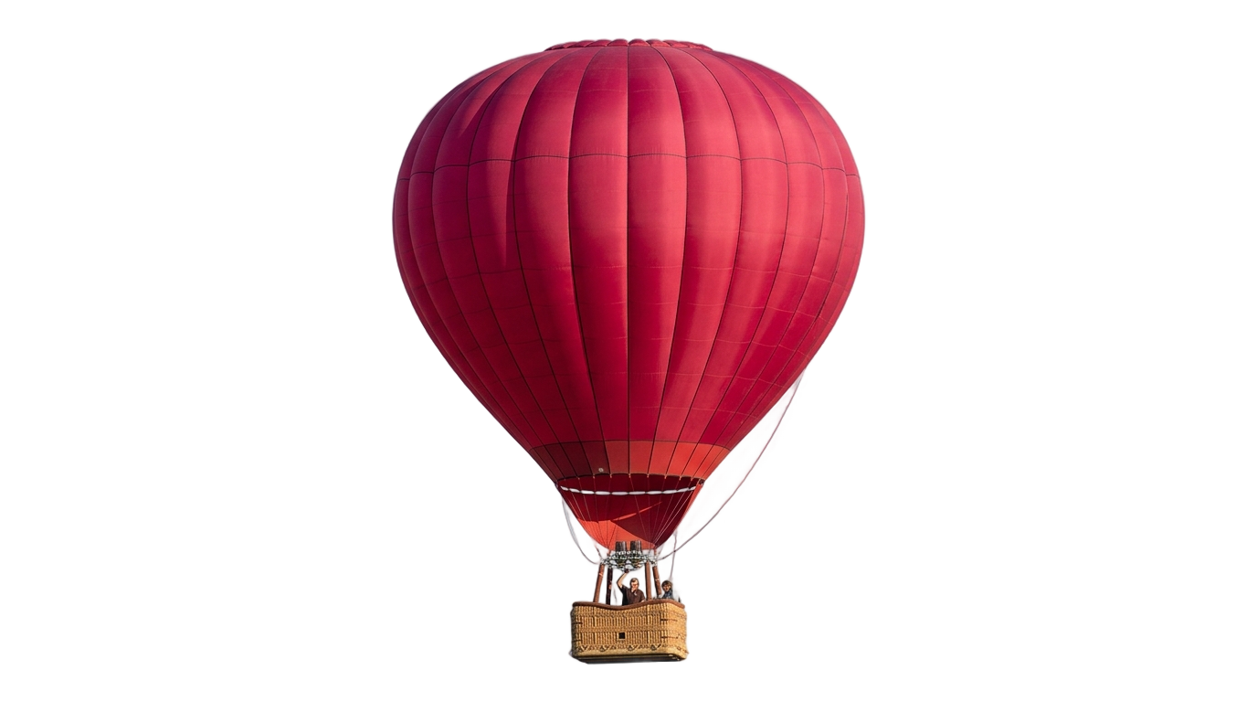 red hot air balloon png PNG transparent background