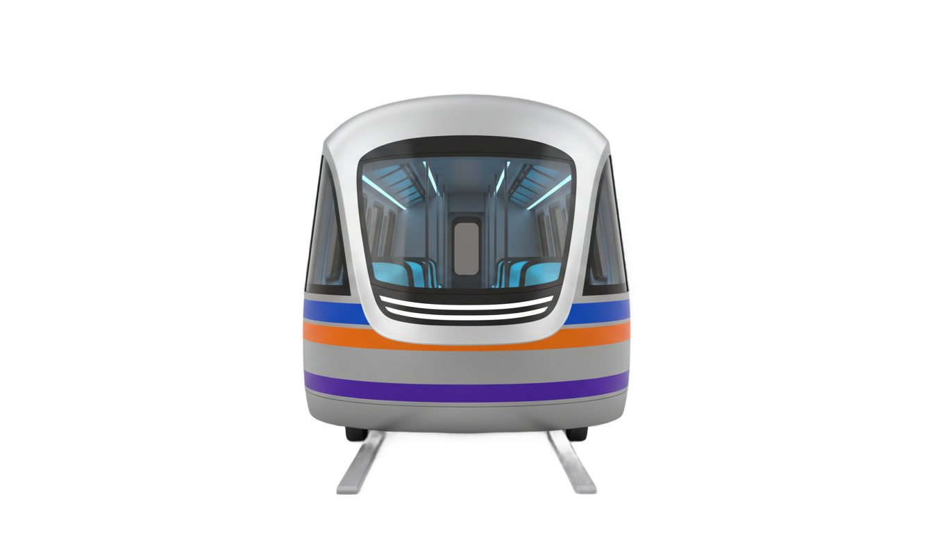 metro train png PNG transparent background
