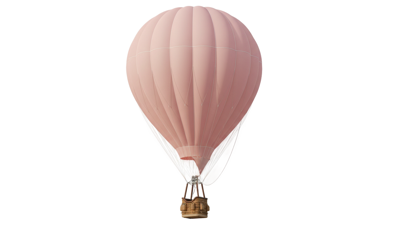 pink hot air balloon png PNG transparent background