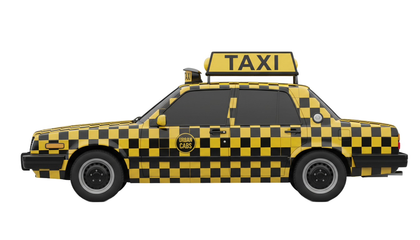 fake taxi png PNG transparent background