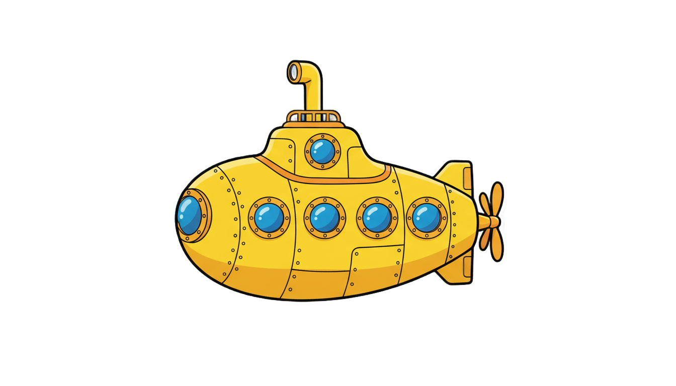 cartoon submarine png PNG transparent background