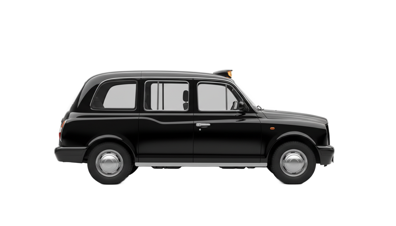 black taxi png PNG transparent background