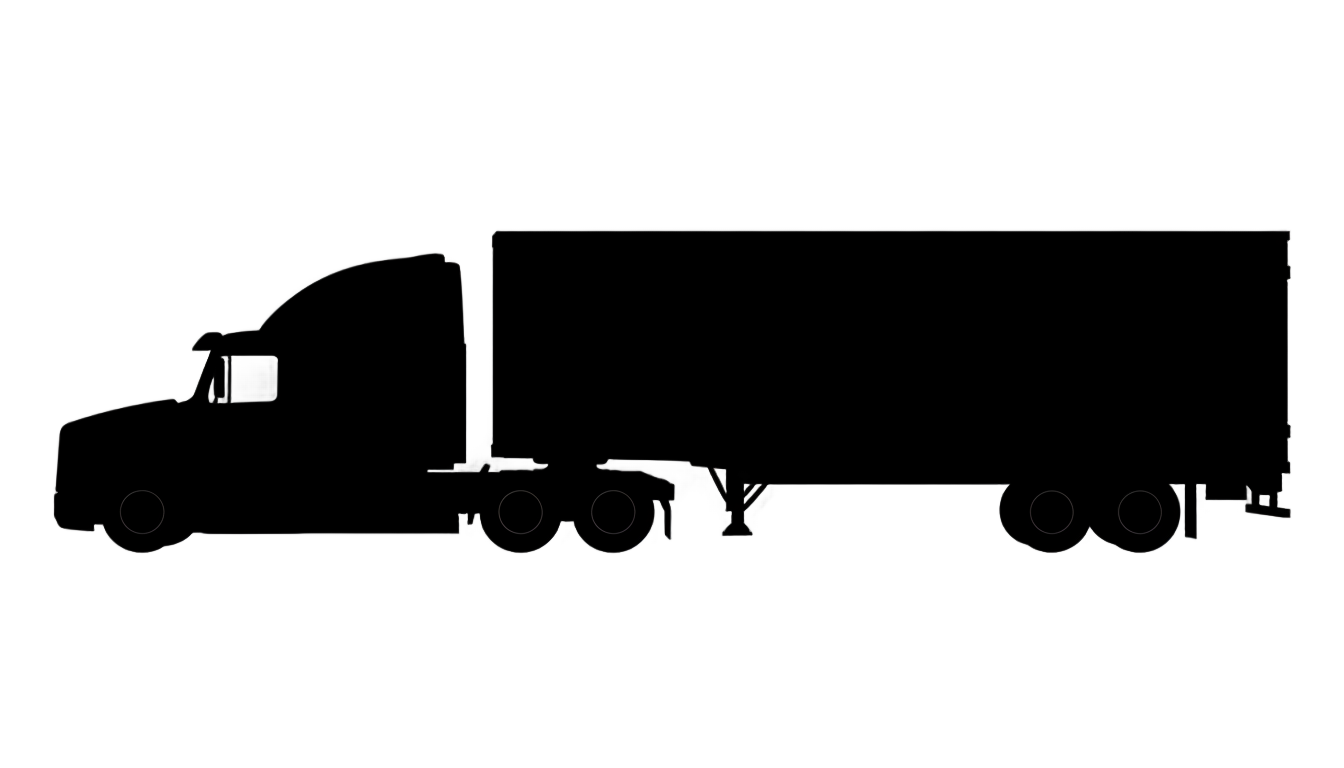 semi truck silhouette png PNG transparent background