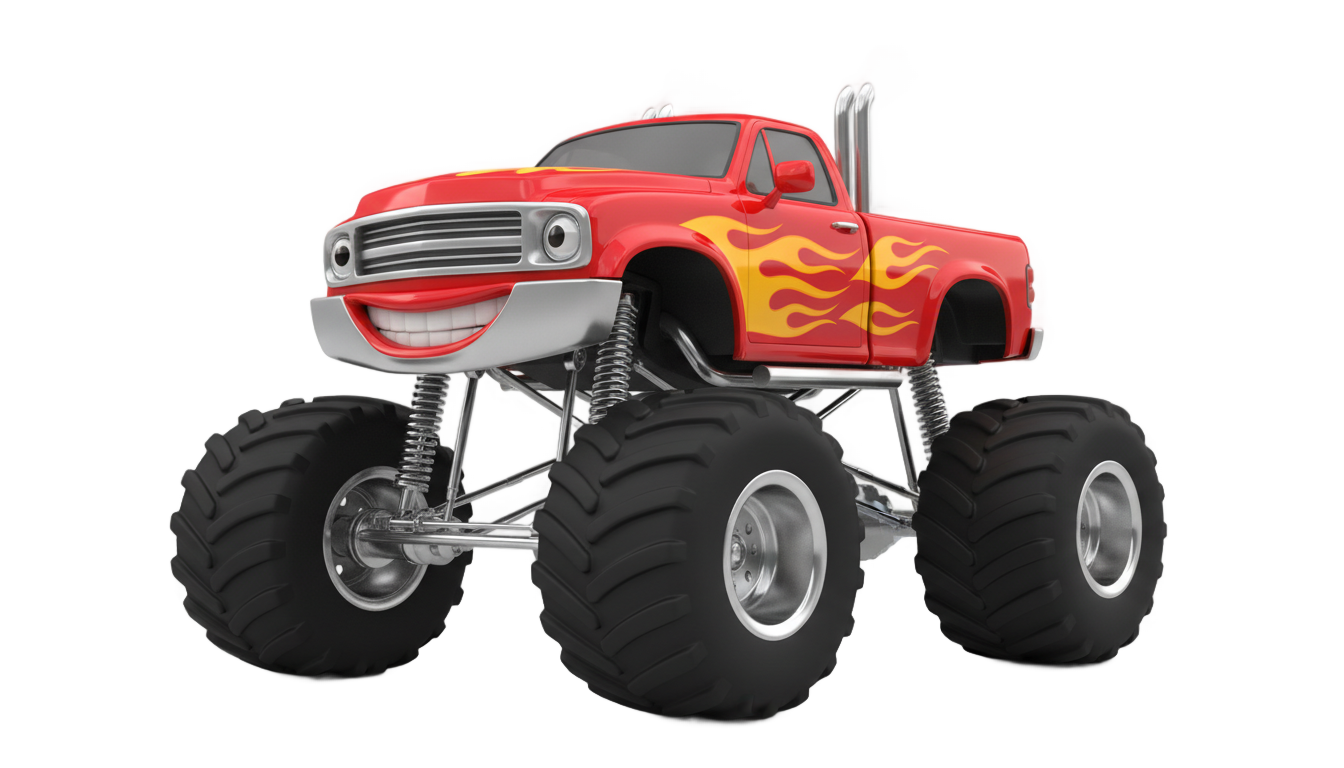 monster truck cartoon png PNG transparent background