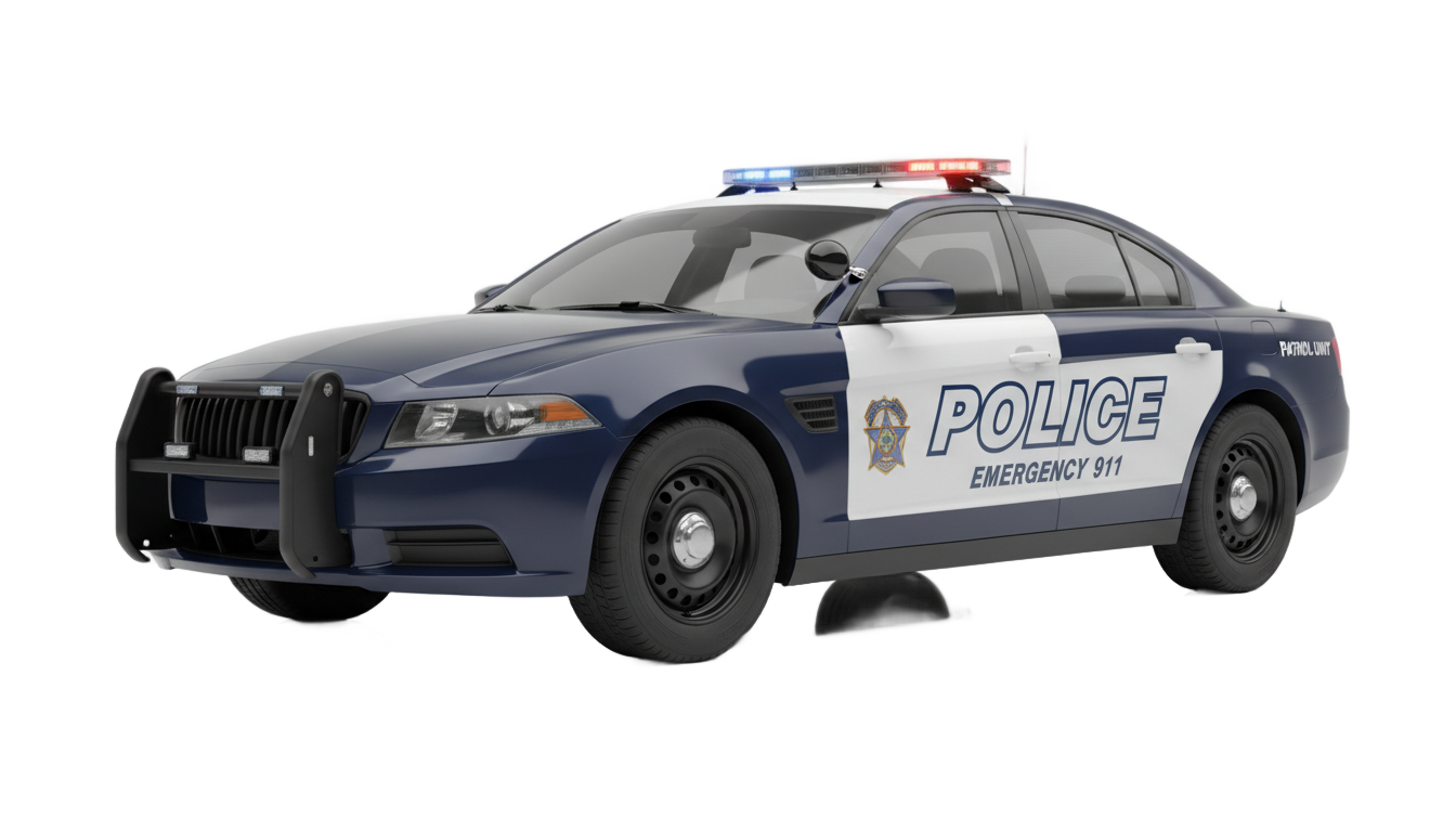police car illustration png PNG transparent background