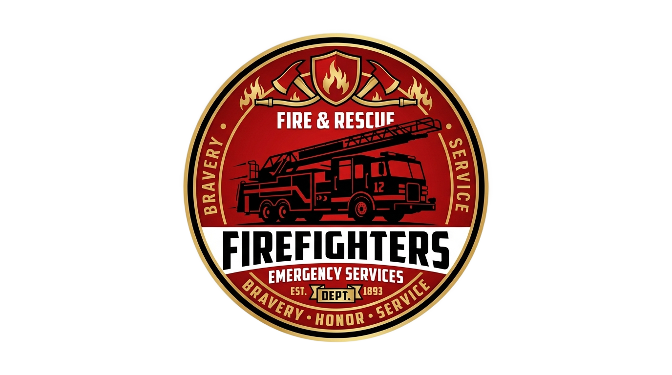 fire truck logo png PNG transparent background